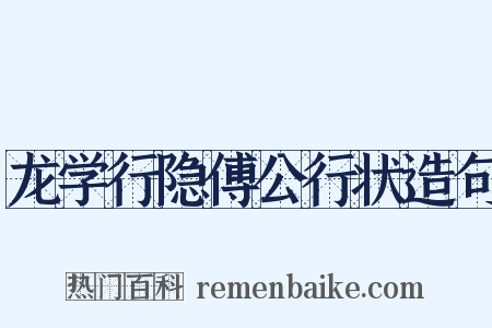 龙学行隐傅公行状造句是什么意思的图片